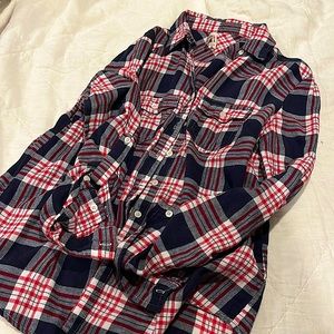 Red white and blue flannel
